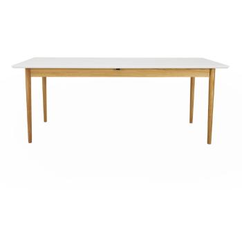 Masă de dining extensibilă cu blat alb 90x195 cm Skagen – Tenzo