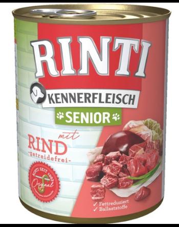 RINTI Kennerfleish Senior Beef 400 g Conserva hrana umeda caini seniori, cu vita