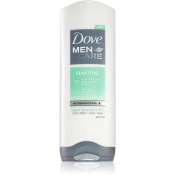 Dove Men+Care Sensitive gel de dus pentru față, corp și păr pentru barbati 250 ml