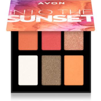 Avon 6 In 1 Into The Sunset paletă cu farduri de ochi 10,2 g