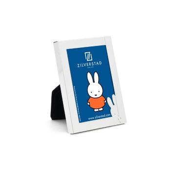 Ramă foto argintie de sine stătătoare din metal 8x10 cm Miffy – Zilverstad