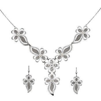 Praqia Jewellery Set de lux din argint Sparkling Leaves TG2019JP_TG1010NAMJP