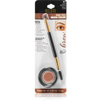 Milani Stay Put pomadă pentru sprâncene 01 Soft Brown