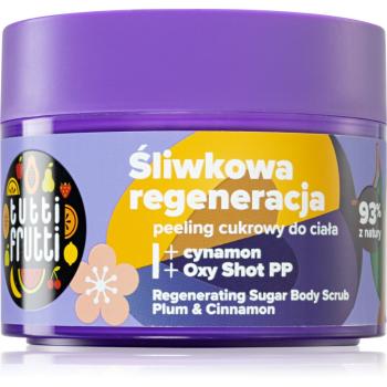 Farmona Tutti Frutti Plum & Cinnamon exfoliant din zahăr, pentru regenerare pentru corp 300 g