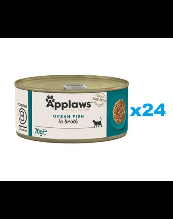 APPLAWS Cat Adult Ocean Fish in Broth 24x70 g peste oceanic in supa