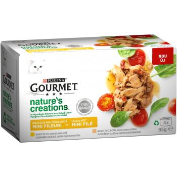 Gourmet Nature's Creations File Multipack Pui si Curcan, 4x85 g