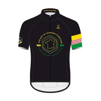 
                 AGU Tricou de ciclism cu mânecă scurtă - JUMBO-VISMA 2022 - negru  
            