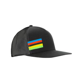 
                 SANTINI Șapcă de ciclism - UCI TRUCKER - negru/curcubeu  
            