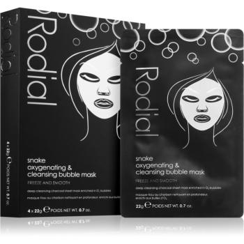 Rodial Snake Oxygenating & Cleansing Bubble Sheet Masks mască textilă antioxidantă 4 buc