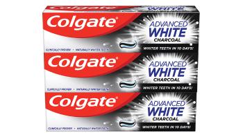 Colgate Pastă de dinți pentru albire Advanced White Charcoal 3 x 75 ml