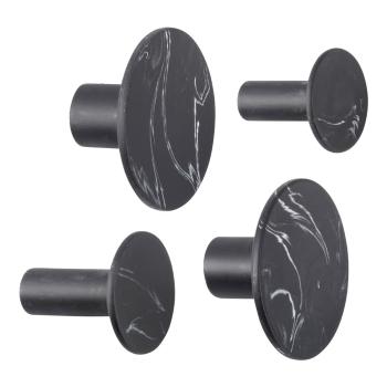 Set 4 cârlige PT LIVING Marble, negru