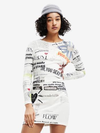 Desigual Wapas Rochie Alb