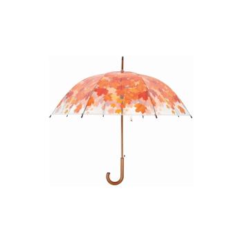 Umbrelă transparentă Esschert Design Ambiance Birdcage Fall Leaves, ⌀ 93 cm