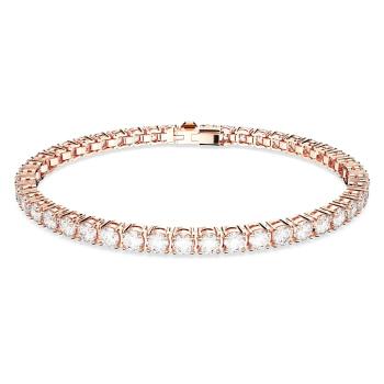 Swarovski Brățară atemporală placată cu aur cu cristale Matrix Tennis 5657661 17,5 cm