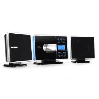 Auna  VCP-191, sistem stereo USB, MP3, CD, SD, AUX, FM, panou de control tactil, negru / argintiu
