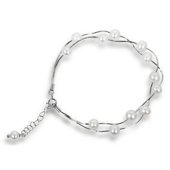 JwL Luxury Pearls Brățară delicată cu perle reale albe JL0174