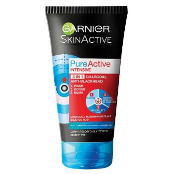 Garnier 3in1 împotriva punctelor negre Pure Active (Intensive Charcoal Anti-Blackhead) 150 ml
