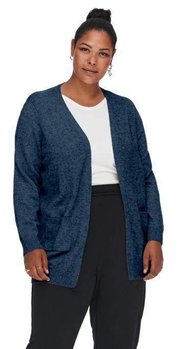 ONLY CARMAKOMA Cardigan de damă CARESLY 15219653 Maritime Blue MELANGE XL/XXL