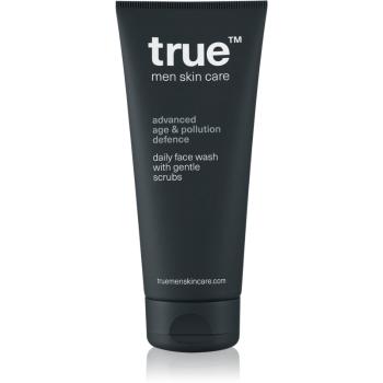 true men skin care Daily face wash with gentle scrubs gel exfoliant de curatare pentru barbati 200 ml