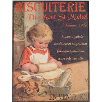 Poster metalic Antic Line Biscuiterie II, 35 x 37 cm