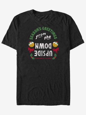 ZOOT.Fan Netflix Season's Greetings From The Upside Down Stranger Things Tricou Negru