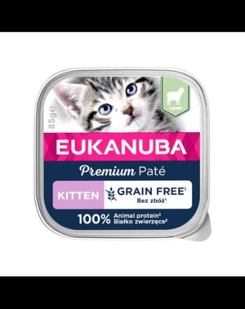 EUKANUBA Grain Free Kitten Pate de miel pentru pisoi 16 x 85 g