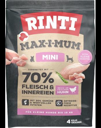 RINTI MAX-I-MUM Mini Adult Chicken hrana uscata caini adulti de talie mica, cu pui 4 kg