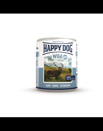 HAPPY DOG Wild Pur Hrana umeda pentru caini, 100% carne de vanat, 800 g
