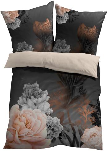 Lenjerie pat florală, reversibilă
