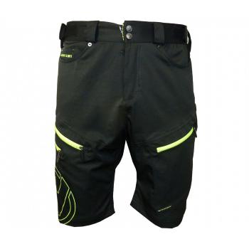 
                 HAVEN Pantaloni scurți de ciclism fără bretele - NAVAHO SLIMFIT - negru/verde  
            