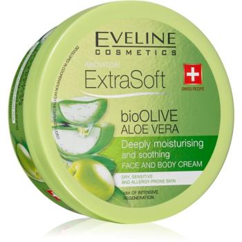 Eveline Cosmetics Extra Soft crema calmanta si hidratanta pentru piele sensibila Bio Olive & Aloe Vera 175 ml