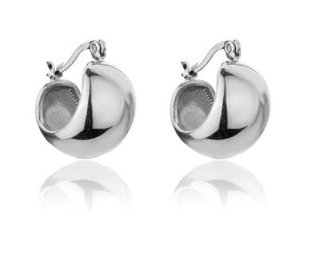 Marc Malone Cercei masivi din oțel Sabrina Silver Earrings MCE23157S