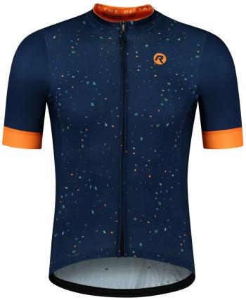 Tricou de ciclism Rogelli Terasă albastru/portocaliu ROG351452
