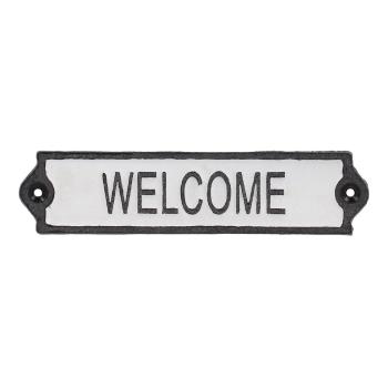 Semn din fontă 21x5 cm Welcome – Esschert Design