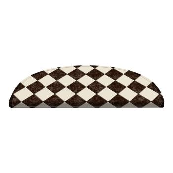 Set 16 covorașe pentru scări Vitaus Chessboard, 20 x 65 cm