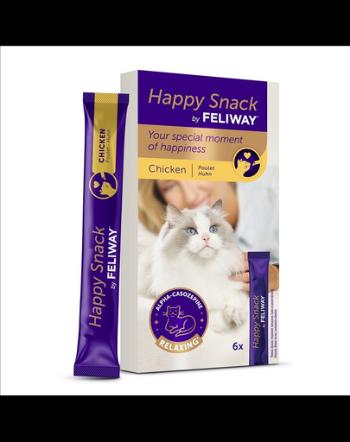 FELIWAY Happy Snack 6x15 g snack cremos pentru pisici