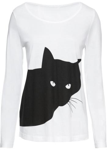 Bluză cu print tip pisică
