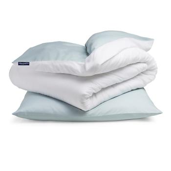 Sleepwise Soft Wonder-Edition, lenjerie de pat, 135x200cm, gri-albăstrui/albă