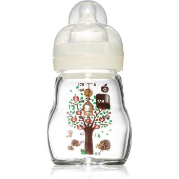 MAM Feel Good Glass Baby Bottle biberon pentru sugari White 0m+ 170 ml