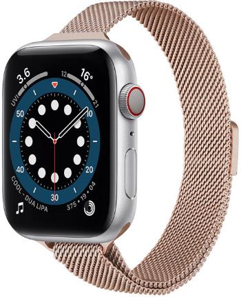 4wrist Curea milaneză de oțel pentru Apple Watch - Rose Gold 42/44/45 mm