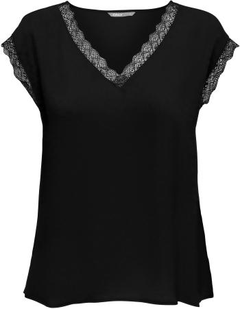 ONLY Tricou pentru femei ONLJASMINA Regular Fit 15252241 Black XS