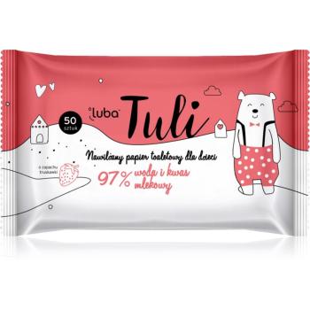 Luba Tuli Lactic acid hârtie igienică umedă cu acid lactic pentru copii Strawberry 50 buc