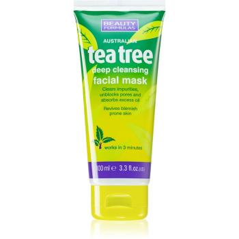 Beauty Formulas Tea Tree masca pentru curatare profunda 100 ml