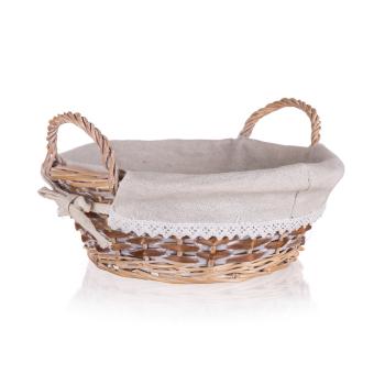 Coș împletit Home Decor cu mânere Duo, 30 x 11 cm