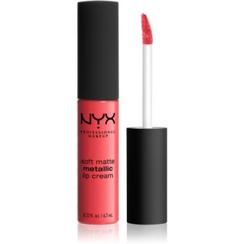 NYX Professional Makeup Soft Matte Metallic Lip Cream ruj de buze lichid cu finisaj metalic mat culoare 07 Manila 6.7 ml