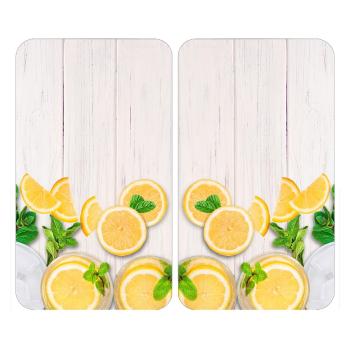 Protecții de aragaz 2 buc. din sticlă temperată 52x30 cm Lemons – Wenko