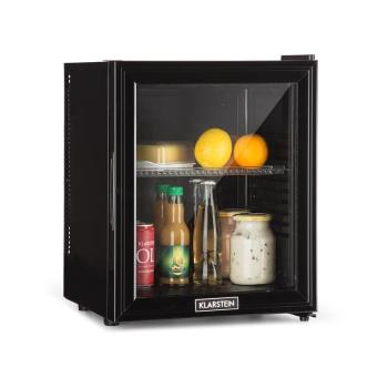 Klarstein Brooklyn 24L, frigider, ușă de sticlă, cu inserție din plastic, negru