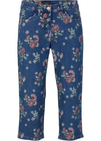 Blugi capri cu print floral