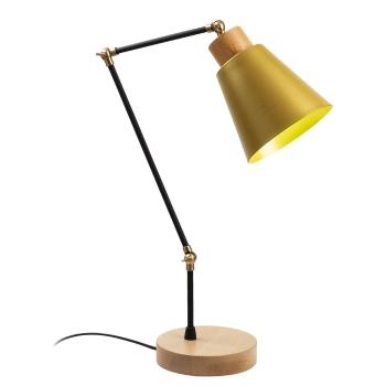 Veioză galbenă/neagră cu abajur din metal (înălțime 52 cm) Manavgat – Opviq lights