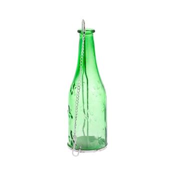 Felinar de agățat din sticlă Dakls Romance, verde